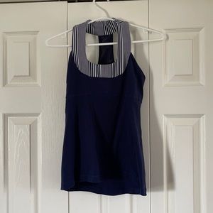 Lululemon Navy blue/white Tank Top Size 6🔥🔥